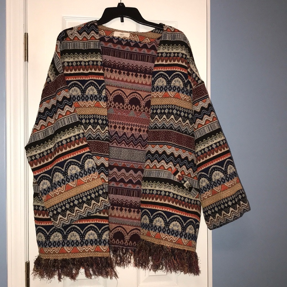 Boho long sleeve cardigan! super cute!